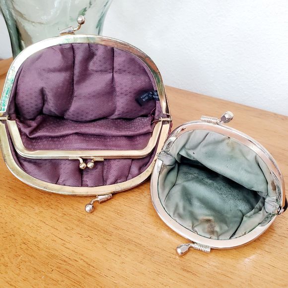 VTG EEL Skin Small Change Purses Red Black Wallets Bundle Retro Accessories - Picture 8 of 8